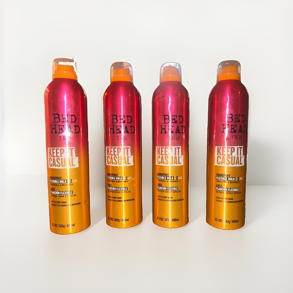 4 pack TIGI Bed Head Keep It Casual Hairspray Flexible Hold 12.1 oz